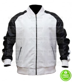POWER 50 CENT (KANAN) BLACK AND WHITE LEATHER JACKET